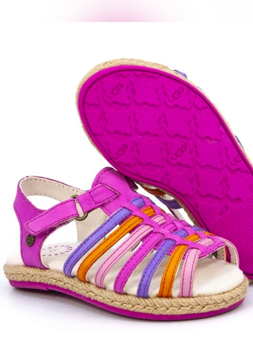 UGG Gretel Sandals Pink Leather Sandals Authentic Size 6